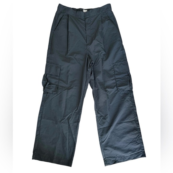 WILO The Label Wide Leg Cargo Pant Gray sz M Australian Brand Anthropologie - Picture 4 of 7